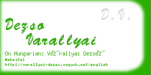 dezso varallyai business card